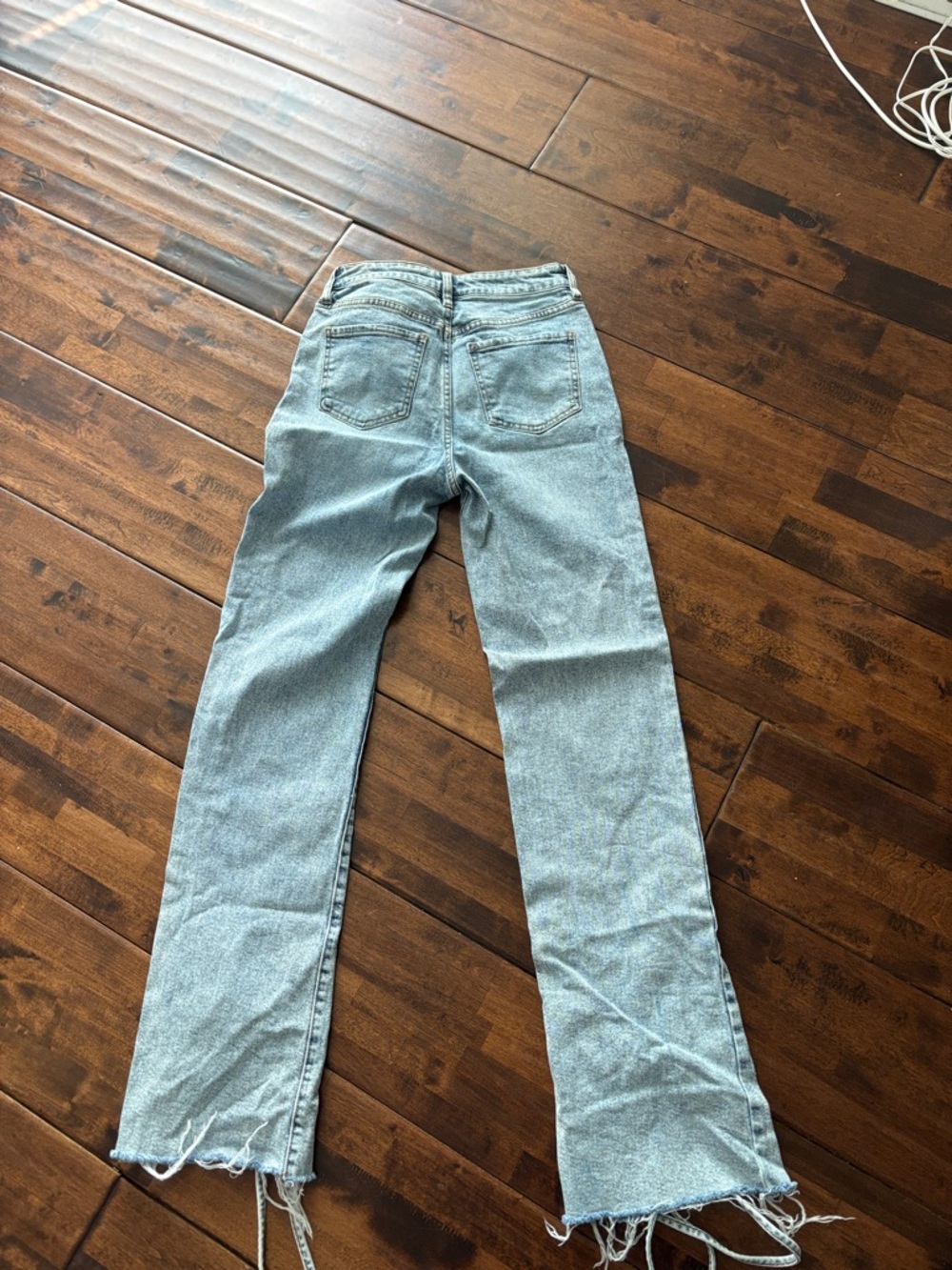 Fashion Nova Light Blue High-Rise Tie-Hem Jeans - Picture 5 of 6